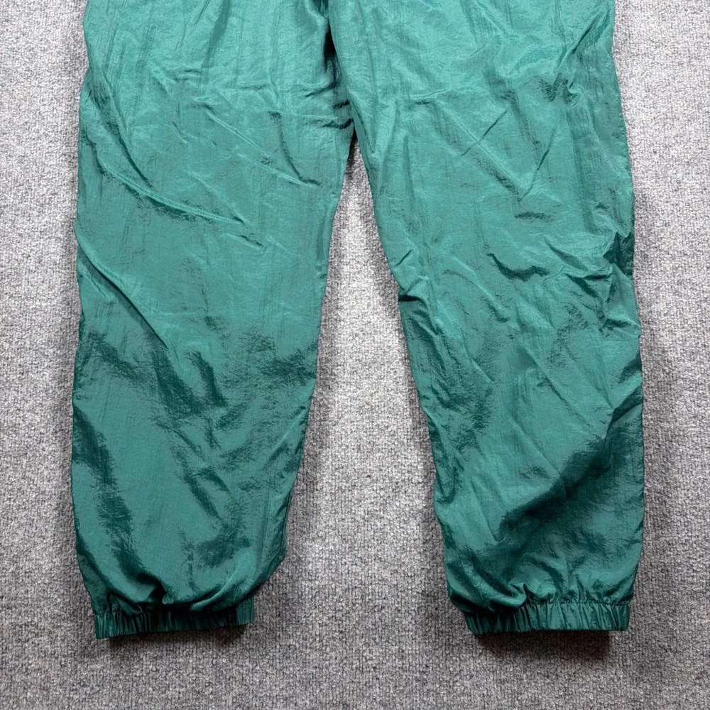 Vintage Adidas Nylon Track Pants Lined Mens XL Green Windbreaker Joggers Zipper